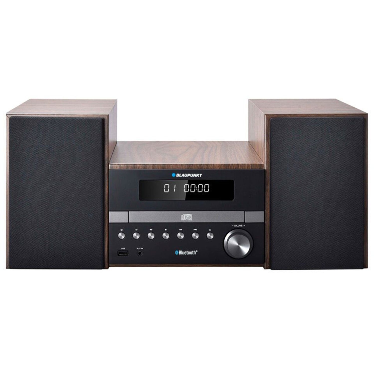 (UKW USB, inkl. CD-Player, mit UKW mit RDS, Fernbedienung, W, AUX, System Blaupunkt Bluetooth, MS46BT 100,00 Equalizer) Mikro-HiFi Stereoanlage RDS,