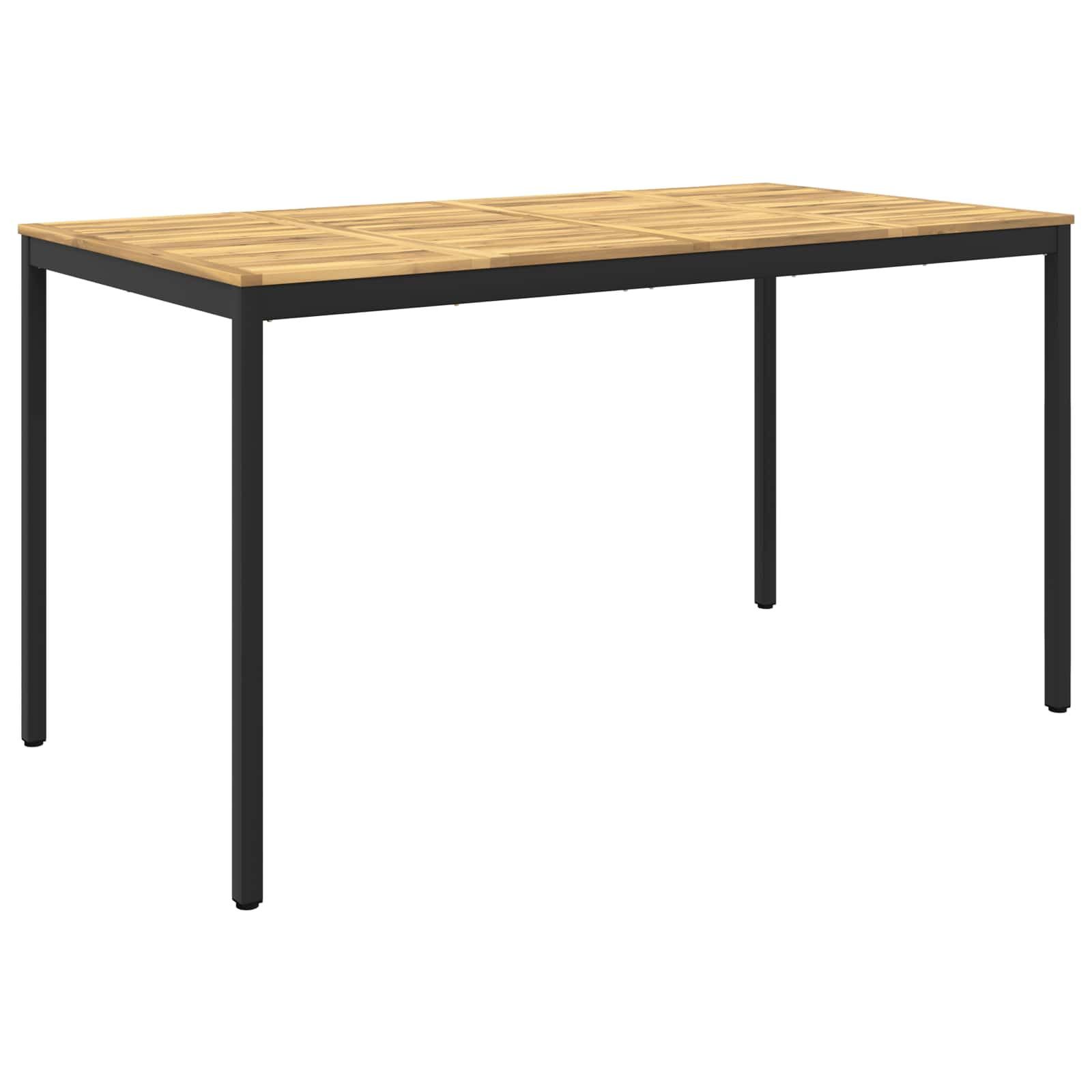 vidaXL Gartentisch Gartenbar-Tisch Weiß und Schwarz 196 x 100,5 x 105 cm (1-St)