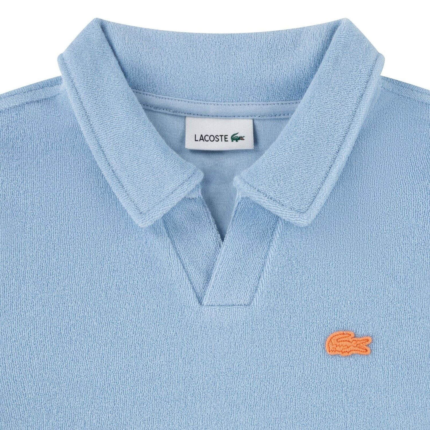 Lacoste Poloshirt Lacoste Kids Terry Polohemd aus Frottee – Hellblau