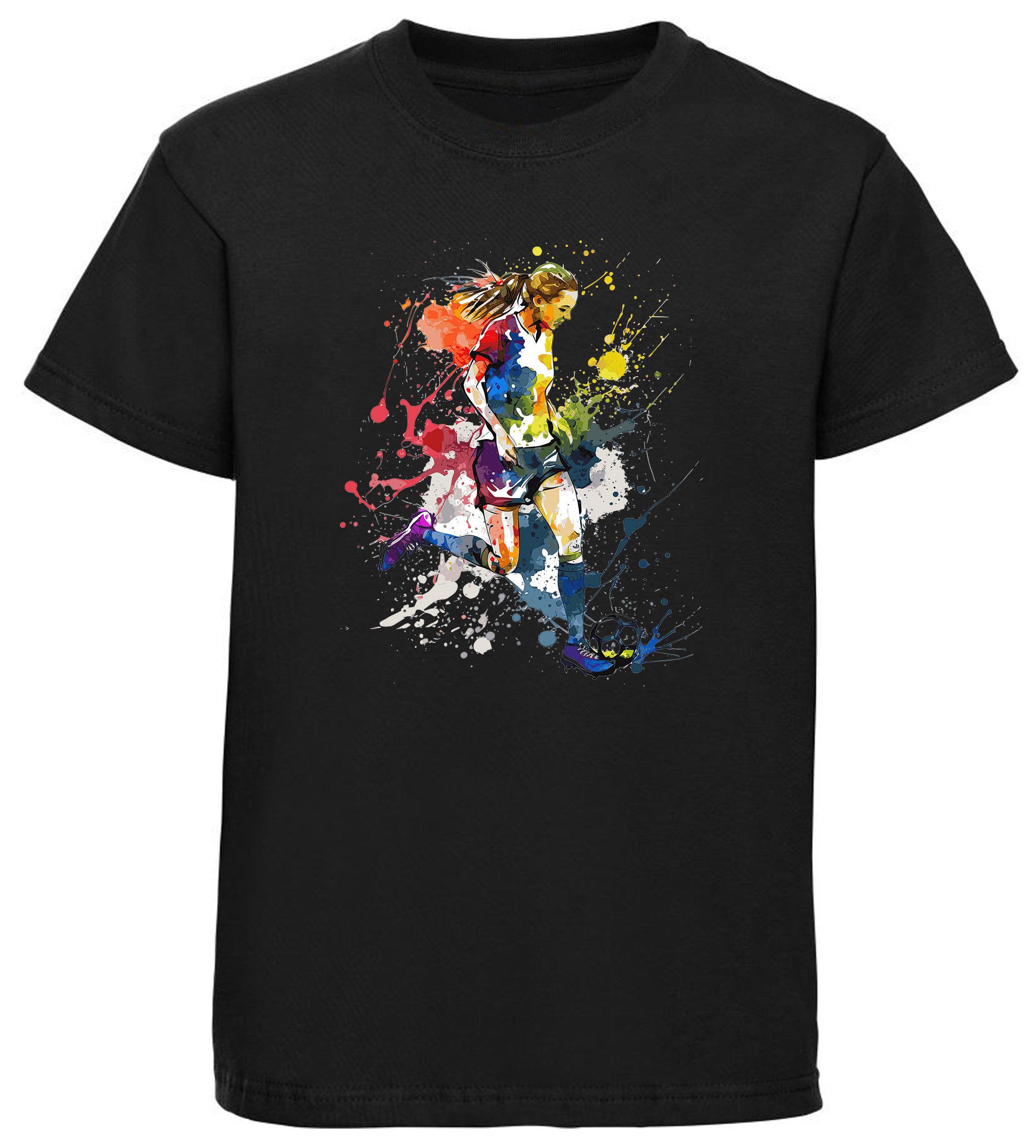 T-Shirt Kinder Fussball Print Shirt - Fussballerin