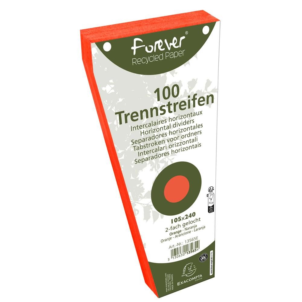 EXACOMPTA Trennstreifen Exacompta Trennstreifen RC trapez orange 100Stk