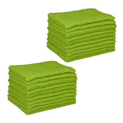 relaxdays Spültuch 20 x Mikrofasertücher 40x30 grün