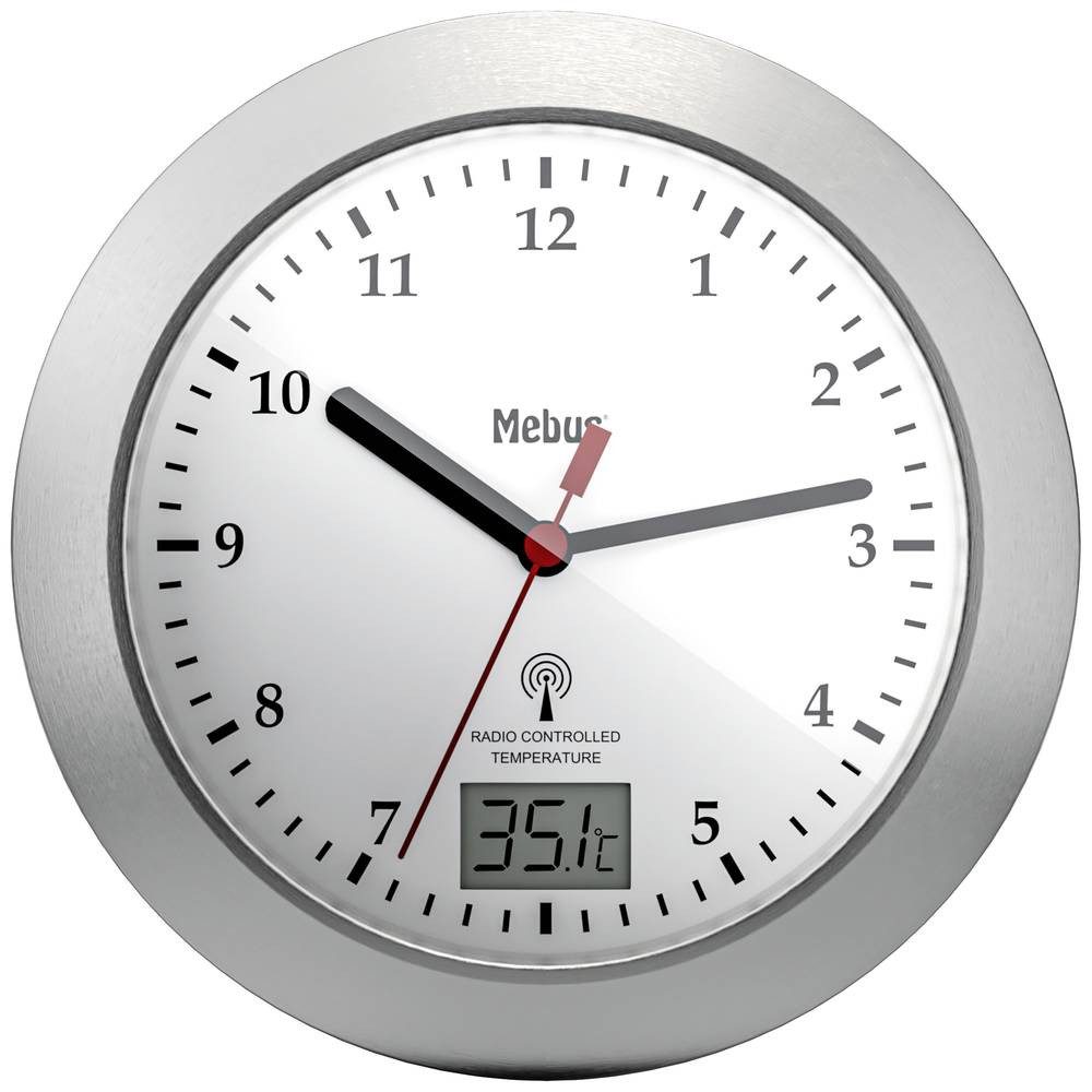 Mebus Wanduhr Funk Wanduhr (Badezimmer-/Feuchtraum geeignet) günstig online kaufen