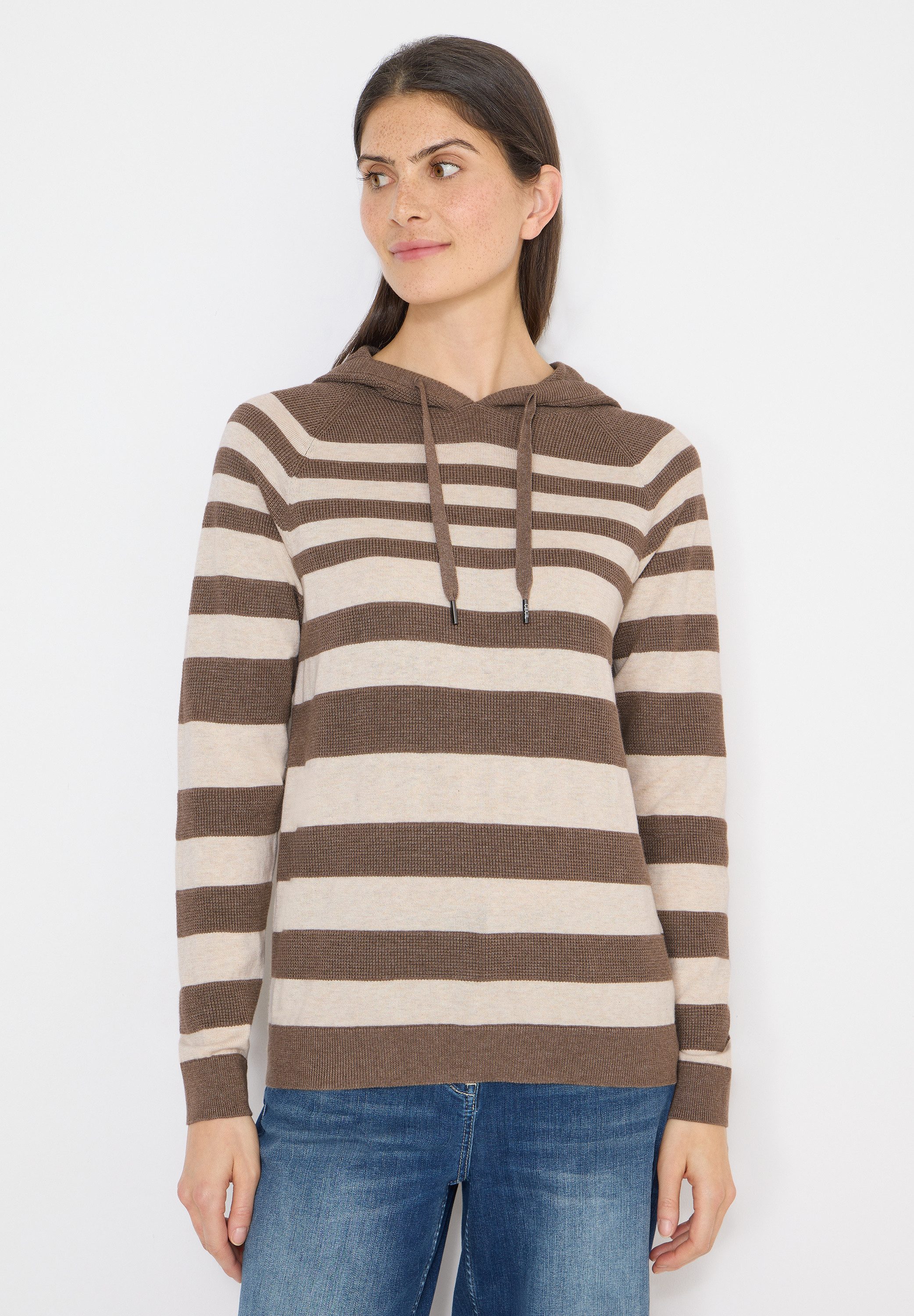 CECIL Strickpullover mit Kapuze