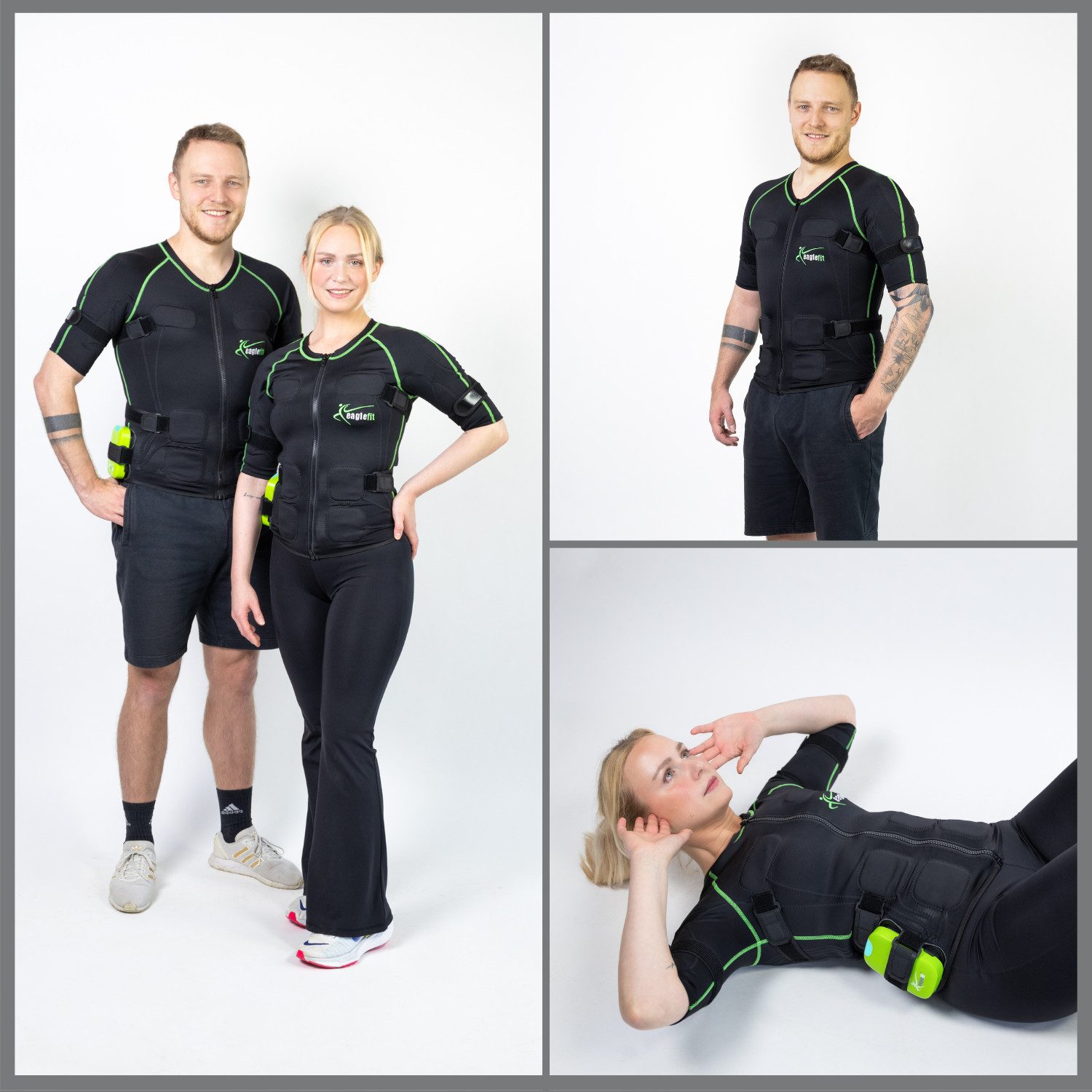 eaglefit® EMS-Gerät EMS VEST Komplettsystem Oberkörper-Training mit 18 Elektroden