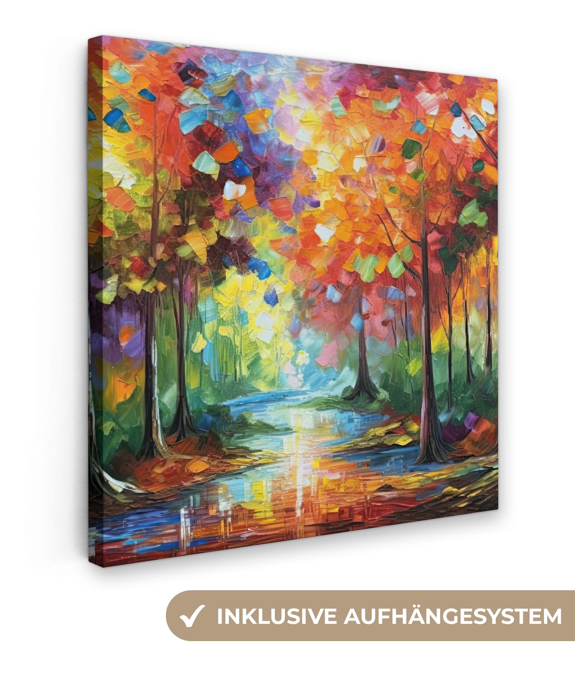 OneMillionCanvasses® Leinwandbild Landschaft - Wald - Farben - Natur, Fotod günstig online kaufen