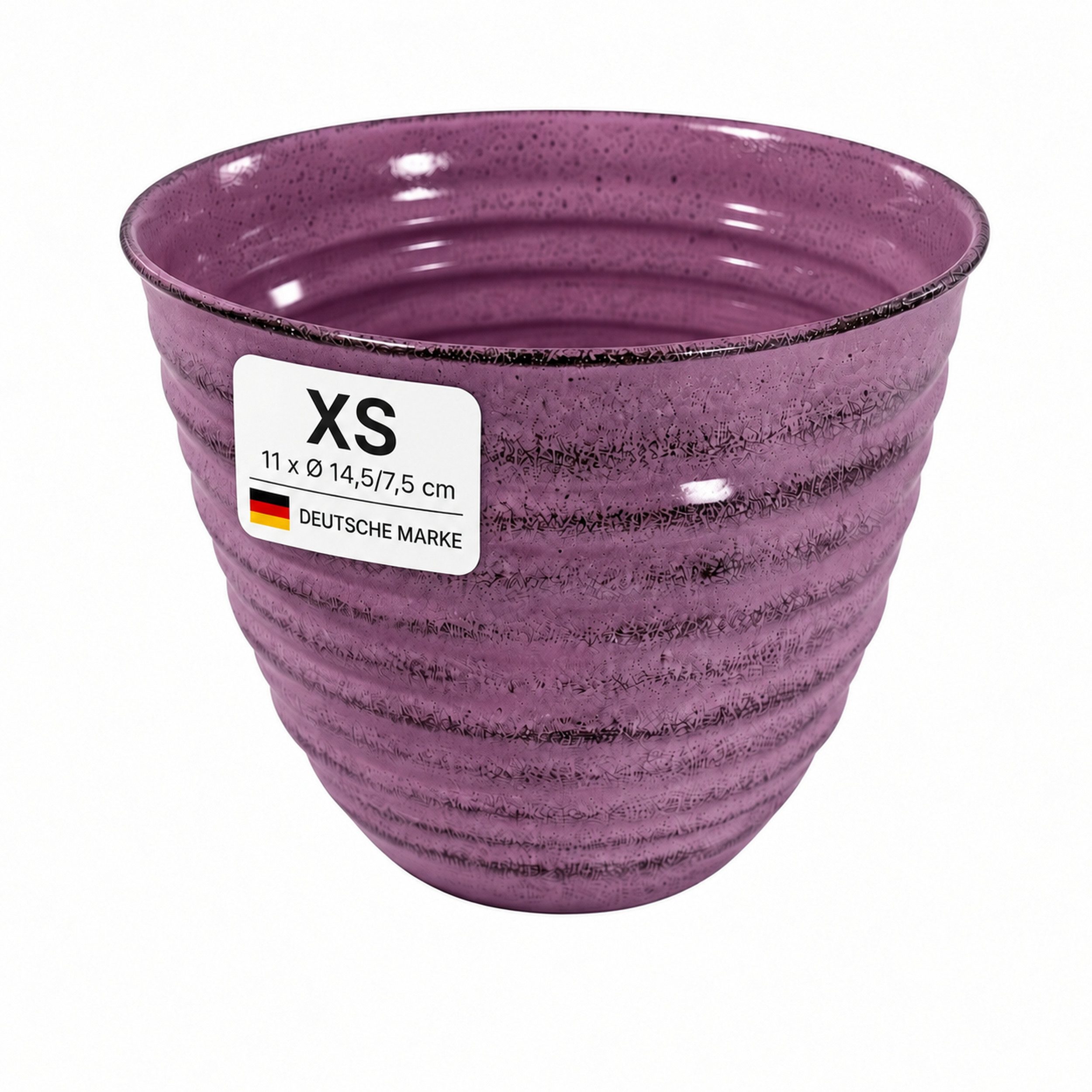 NATIV Blumentopf Pflanztopf Metall, Keramik-Optik, handgefertigt Größe XS-XL, besonders leicht