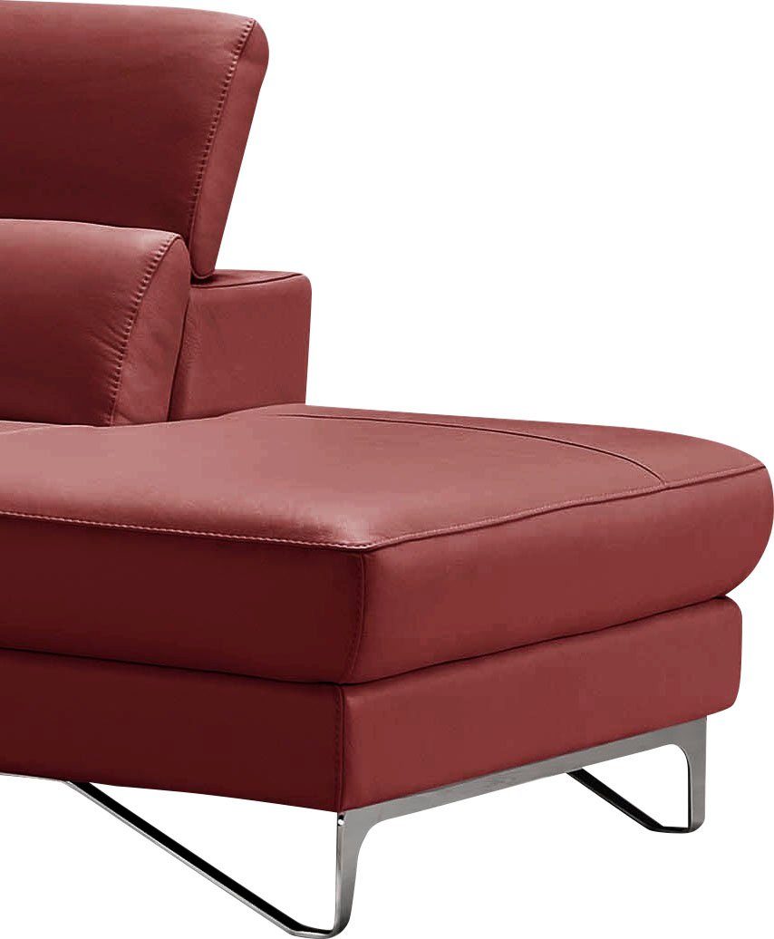 Egoitaliano Ottomane Princess, elegantes Designsofa mit erstklassigem Sitzkomfort, inkl. verstellbarem Kopfteil und edle Designmetallfüße