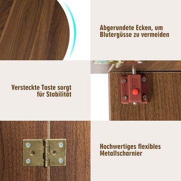 KOMFOTTEU Esstisch Konsolentisch, mit 3 Formen, Klappbar, aus Holz