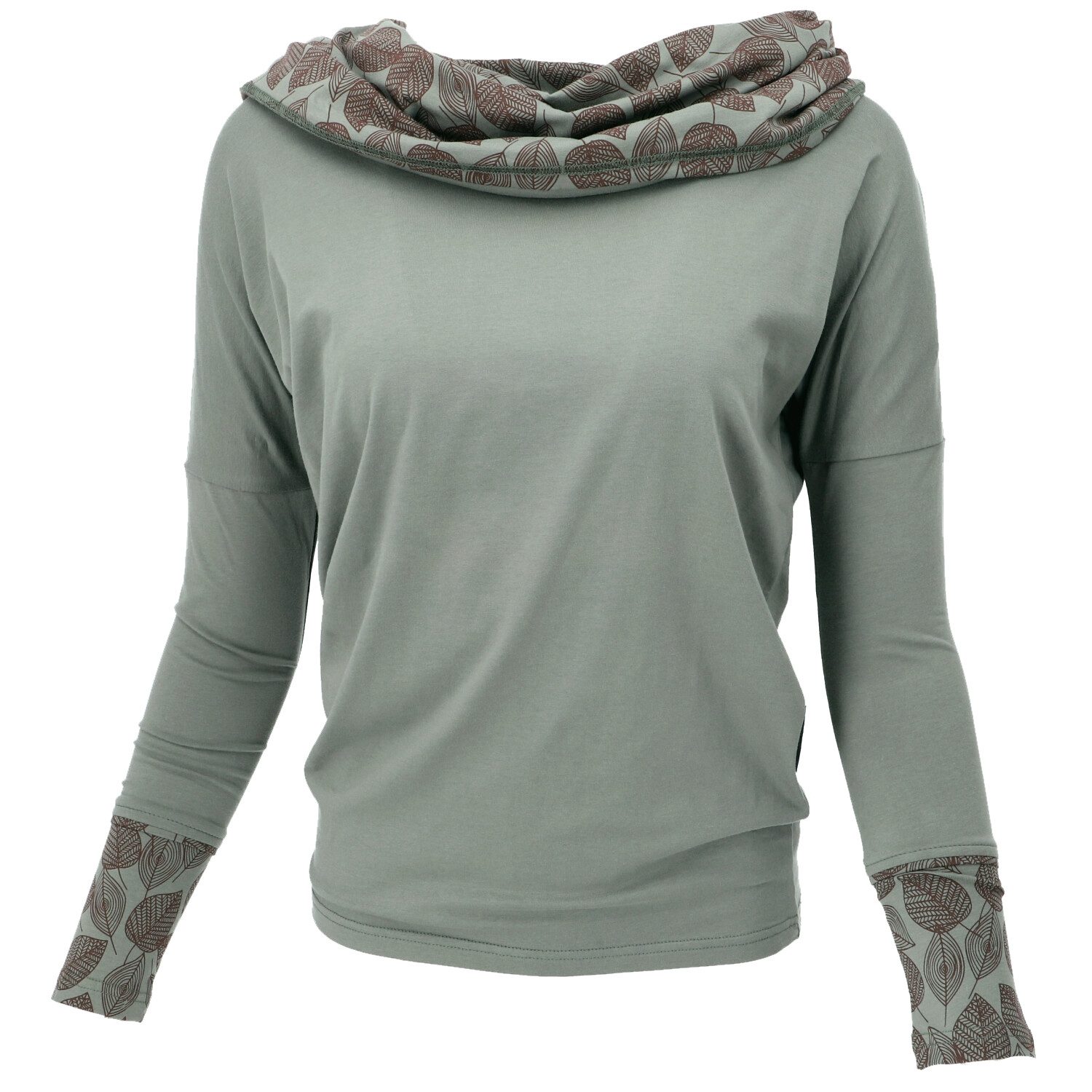 Guru-Shop Longsleeve Lockeres Longshirt aus Bio-Baumwolle, Boho.. alternati günstig online kaufen