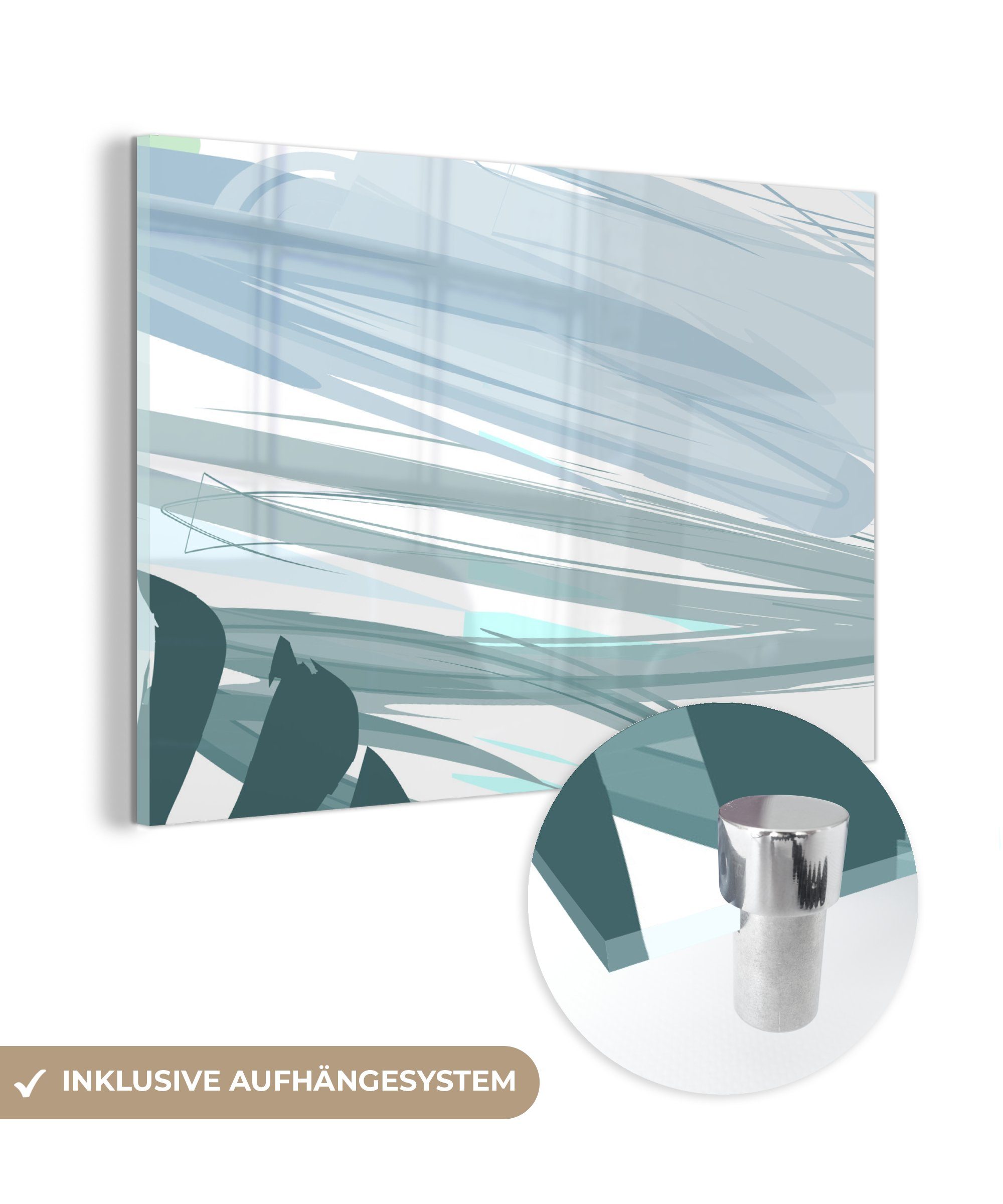 MuchoWow Acrylglasbild Sommer - Abstrakt - Grün - Spot, (1 St), Acrylglasbilder Wohnzimmer & Schlafzimmer