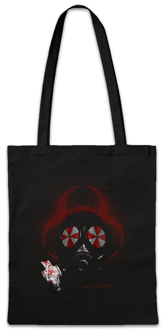 Beuteltasche Gas Mask Biohazard Umbrella Stofftasche Resident Corp Evil Logo