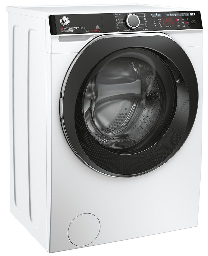 Hoover Waschtrockner HDP4106AMBC7/1-S, 10 kg, 6 kg, 1400 U/min, WiFi & Bluetooth, Dampffunktion, Startzeitvorwahl