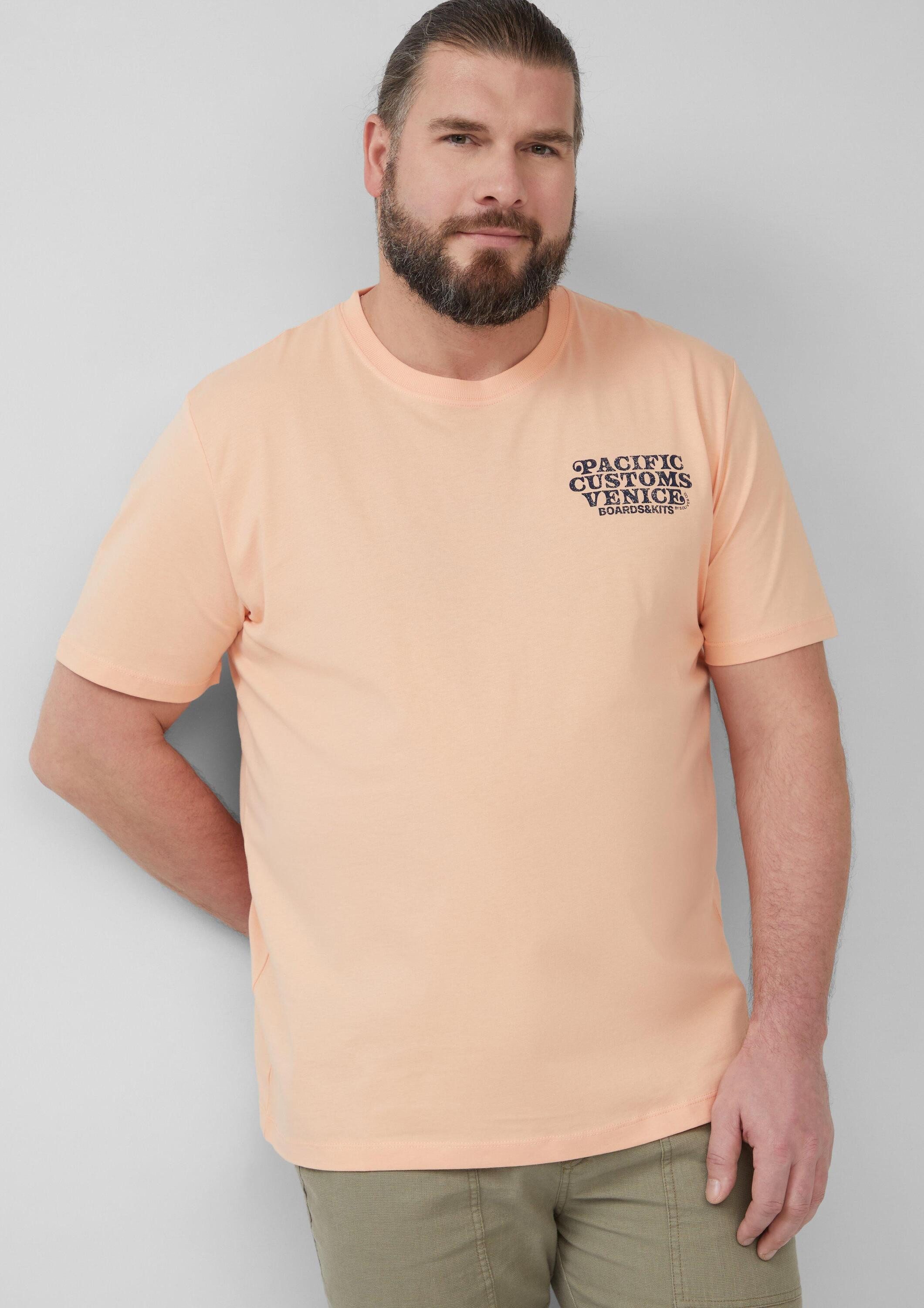 s.Oliver Kurzarmshirt T-Shirt Baumwoll-T-Shirt mit Crewneck günstig online kaufen