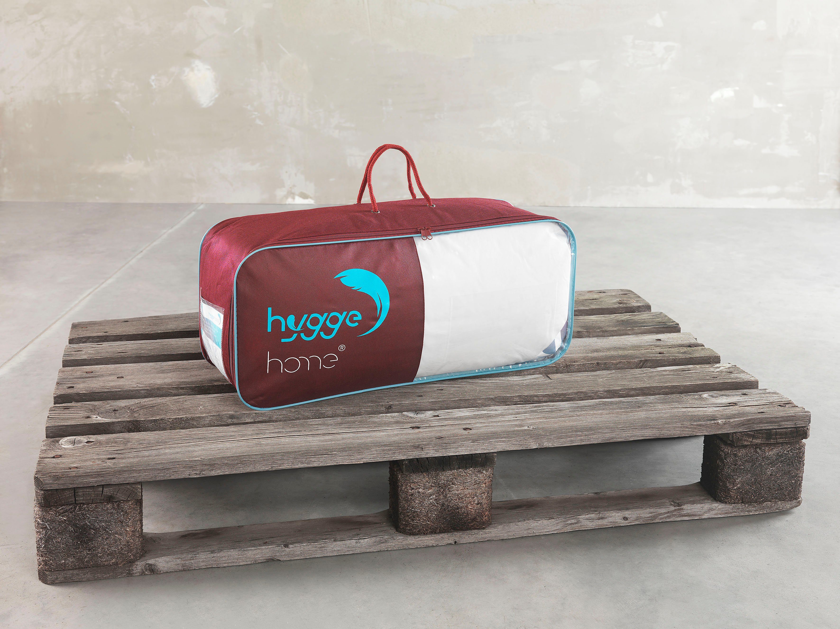 Haeussling Federkopfkissen Hygge Home Plissee (biobasiert), Füllung: 85% Entenfeder und 15% Entendaune, Bauchschläfer, Rückenschläfer, Seitenschläfer