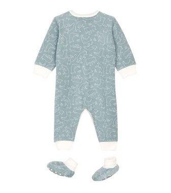 Petit Bateau Strampler Petit Bateau Frottee Anzug mit Schühchen allover Bären