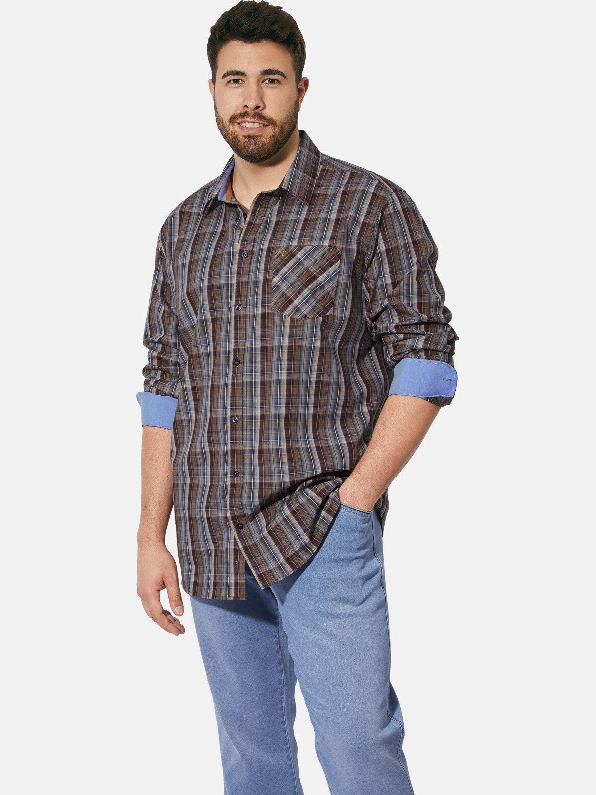 Charles Colby Langarmhemd DUKE MALACHAI im Karo-Design günstig online kaufen