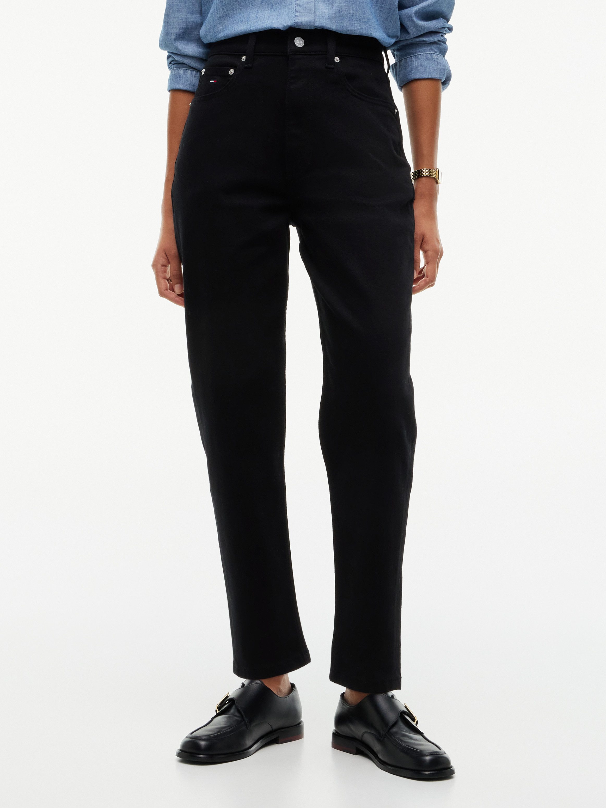 Tommy Jeans Mom-Jeans 90'S MOM HIGH TAPERED DI4187 Baumwollmischung