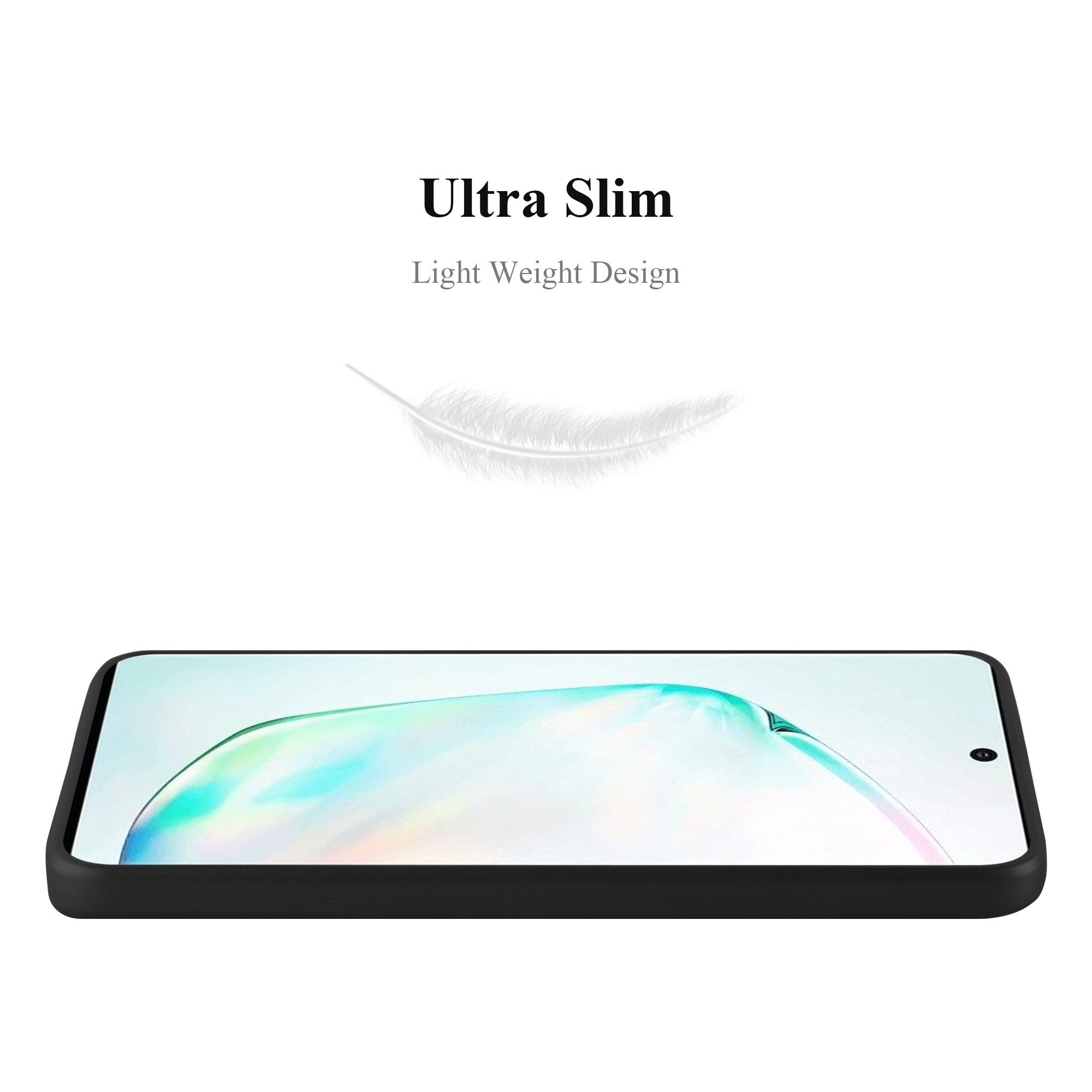 Cadorabo Handyhülle für Samsung Galaxy NOTE 10 Hülle Samsung Galaxy NOTE 10, Flexible TPU Silikon Handy Schutzhülle - Hülle - ultra slim