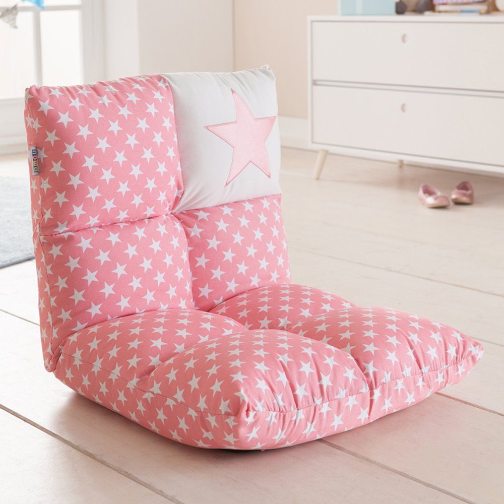 howa Кресла Stars, 2 in 1 Kindersessel + Kinderliege rosa / weiß