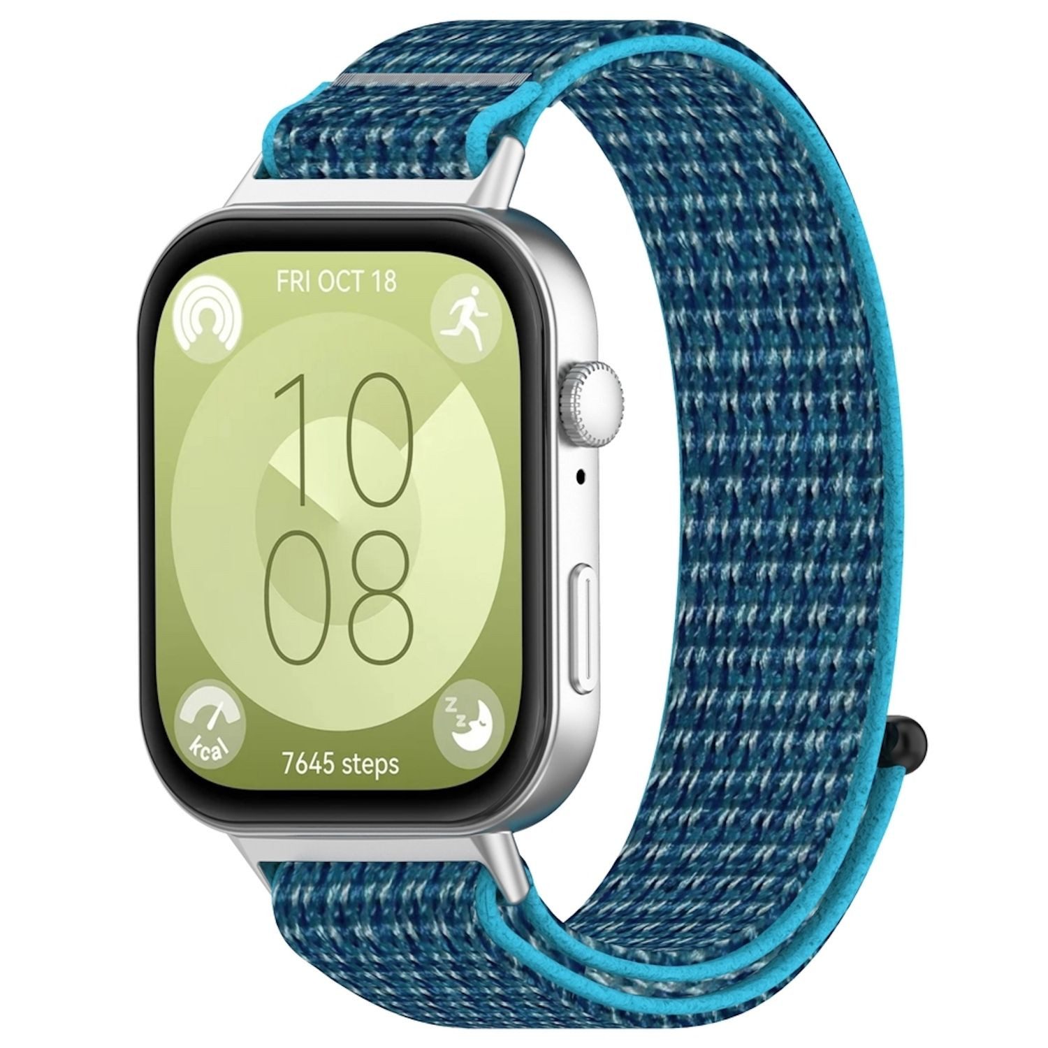 Wigento Smartwatch-Armband Für Huawei Watch Fit 4 / 4 Pro / 3 Nylon Klettve günstig online kaufen