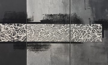 WandbilderXXL XXL-Wandbild Broken Night 210 x 90 cm, Abstraktes Gemälde, handgemaltes Unikat