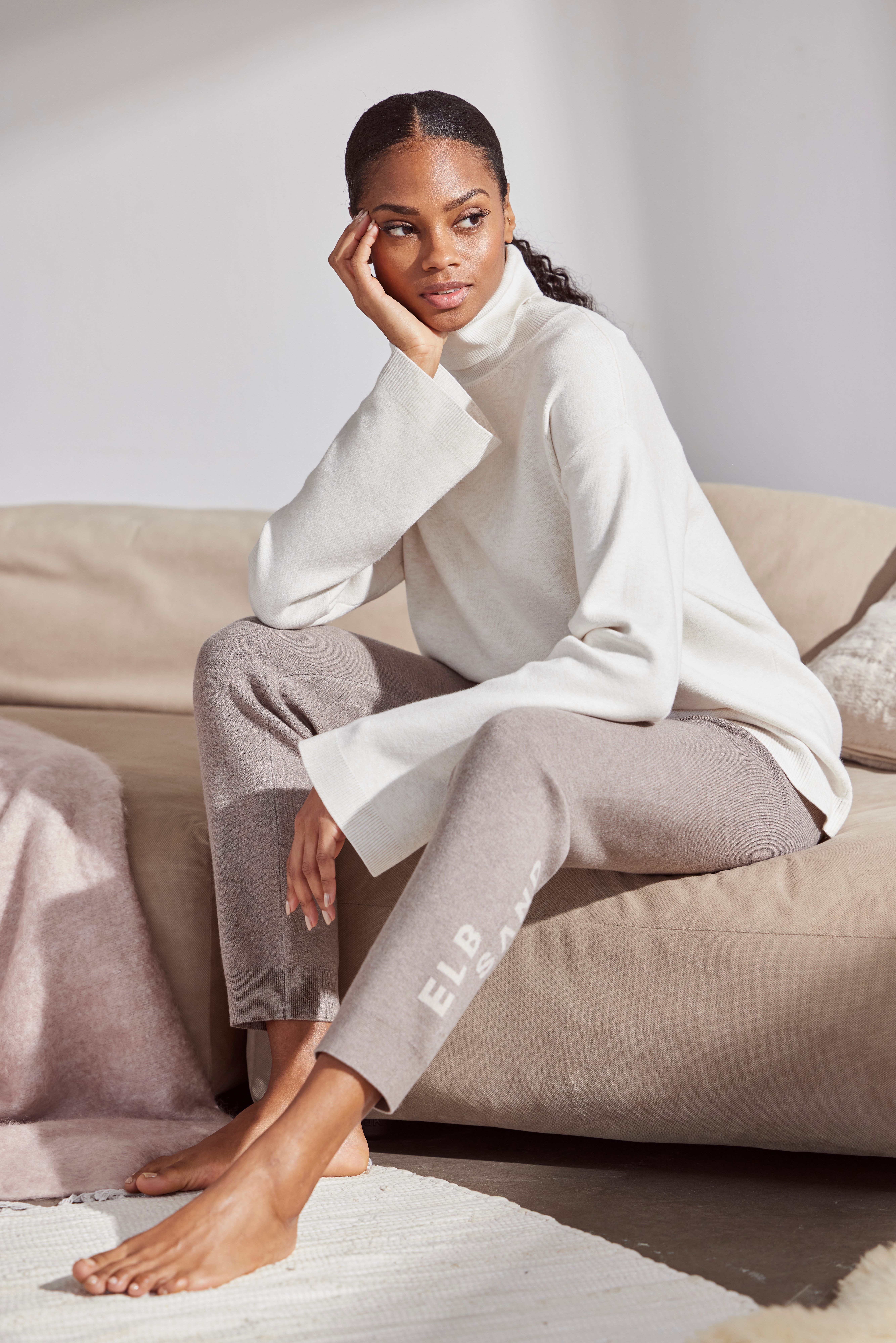 Elbsand Sweater Rollkragenpullover aus hochwertigem Strick, Loungewear