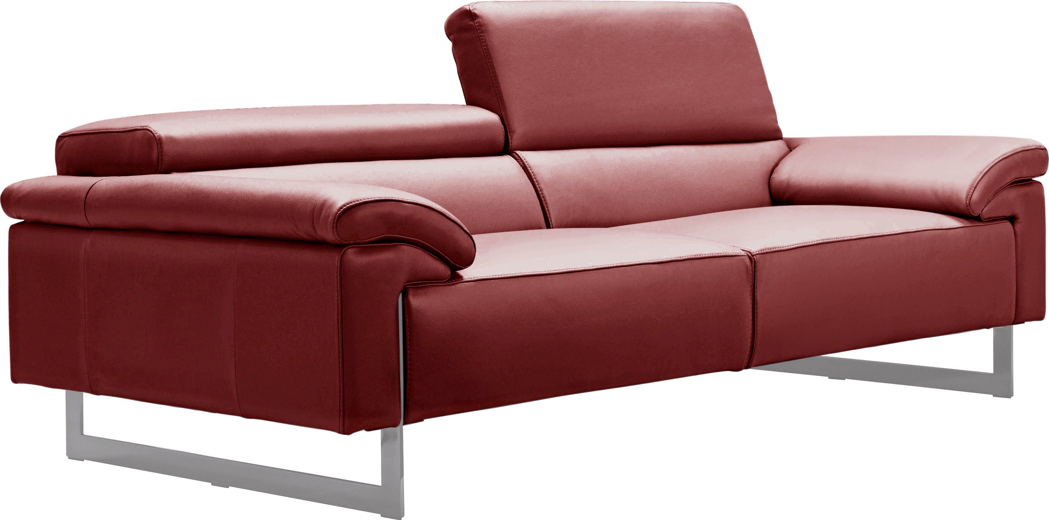 Egoitaliano 2,5-Sitzer Malika, Designsofa mit hohem Sitzkomfort, edel und bequem, inkl. Kopfteilverstellung und chromfarbenen Metallfüßen. € 2.369,99