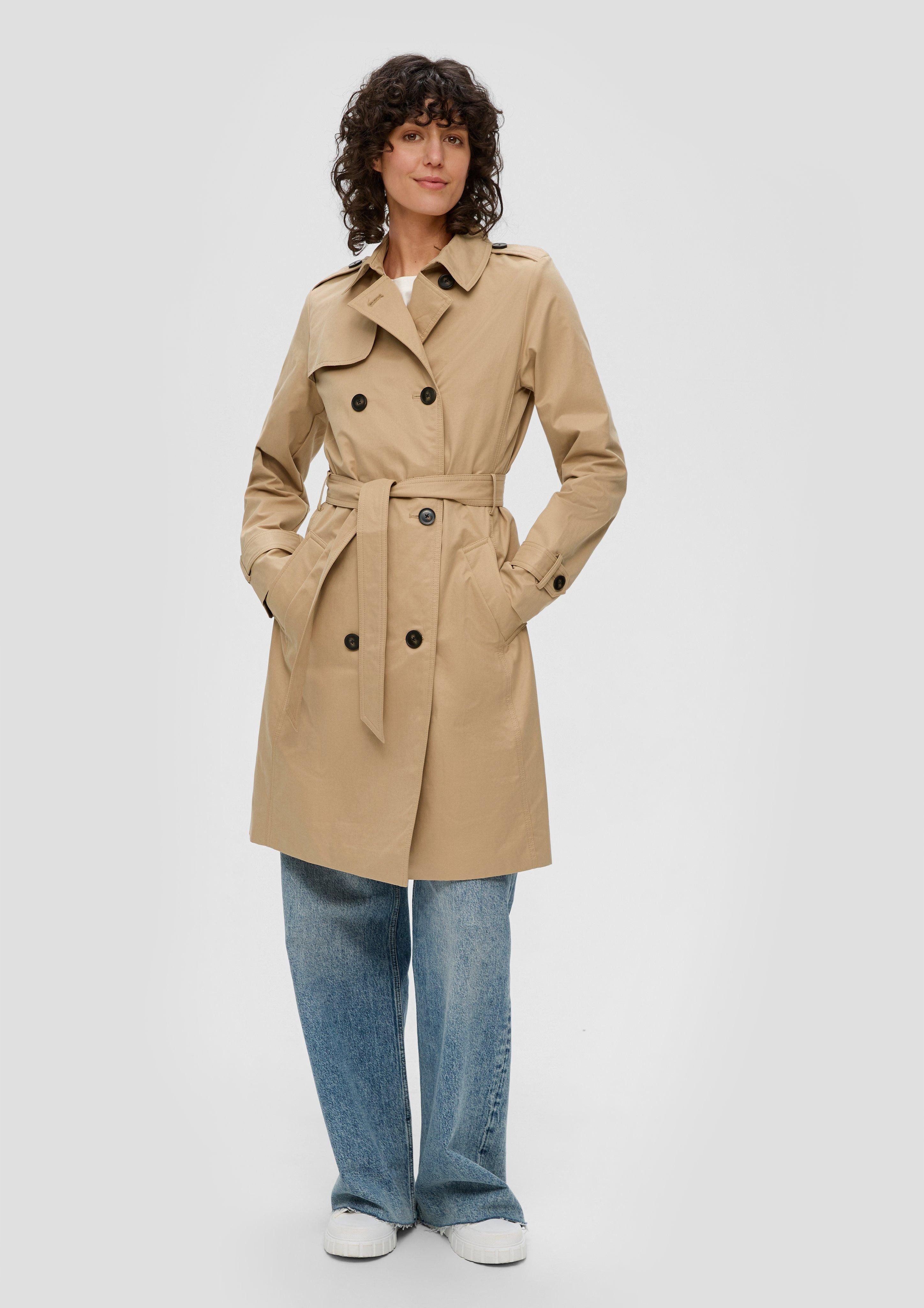 Funktionsmantel Langer Trench-Coat
