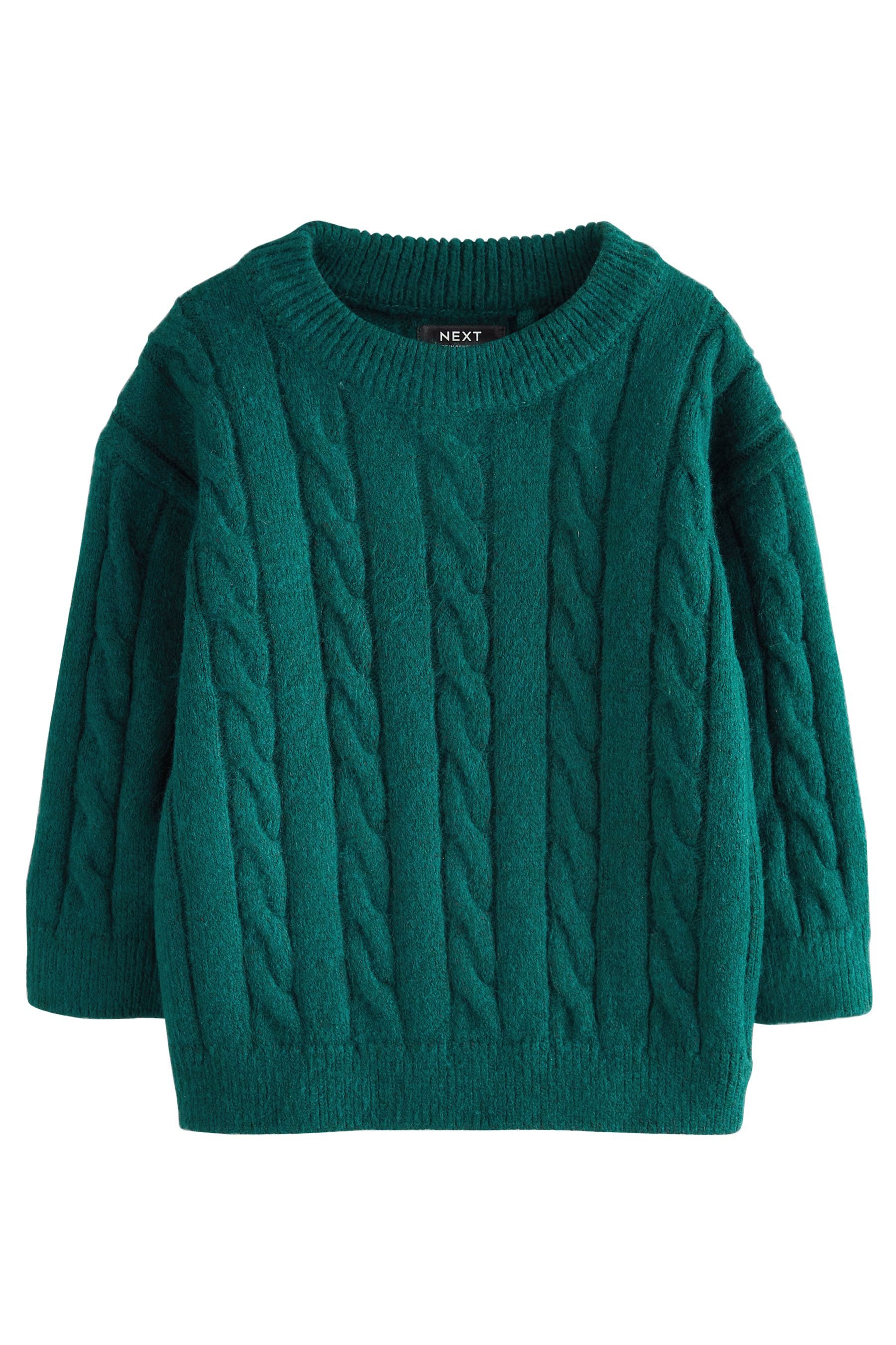 Next Rundhalspullover Rundhals-Pullover mit Zopfstrickmuster + günstig online kaufen