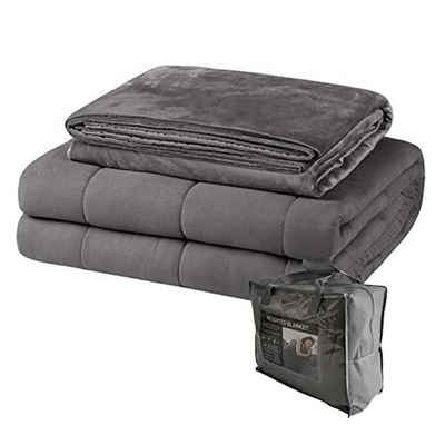 Gewichtsdecke, EUGAD, Bezug: Baumwolle, 9 kg, 150 x 200 cm, mit kurz Plüsch Bettbezug