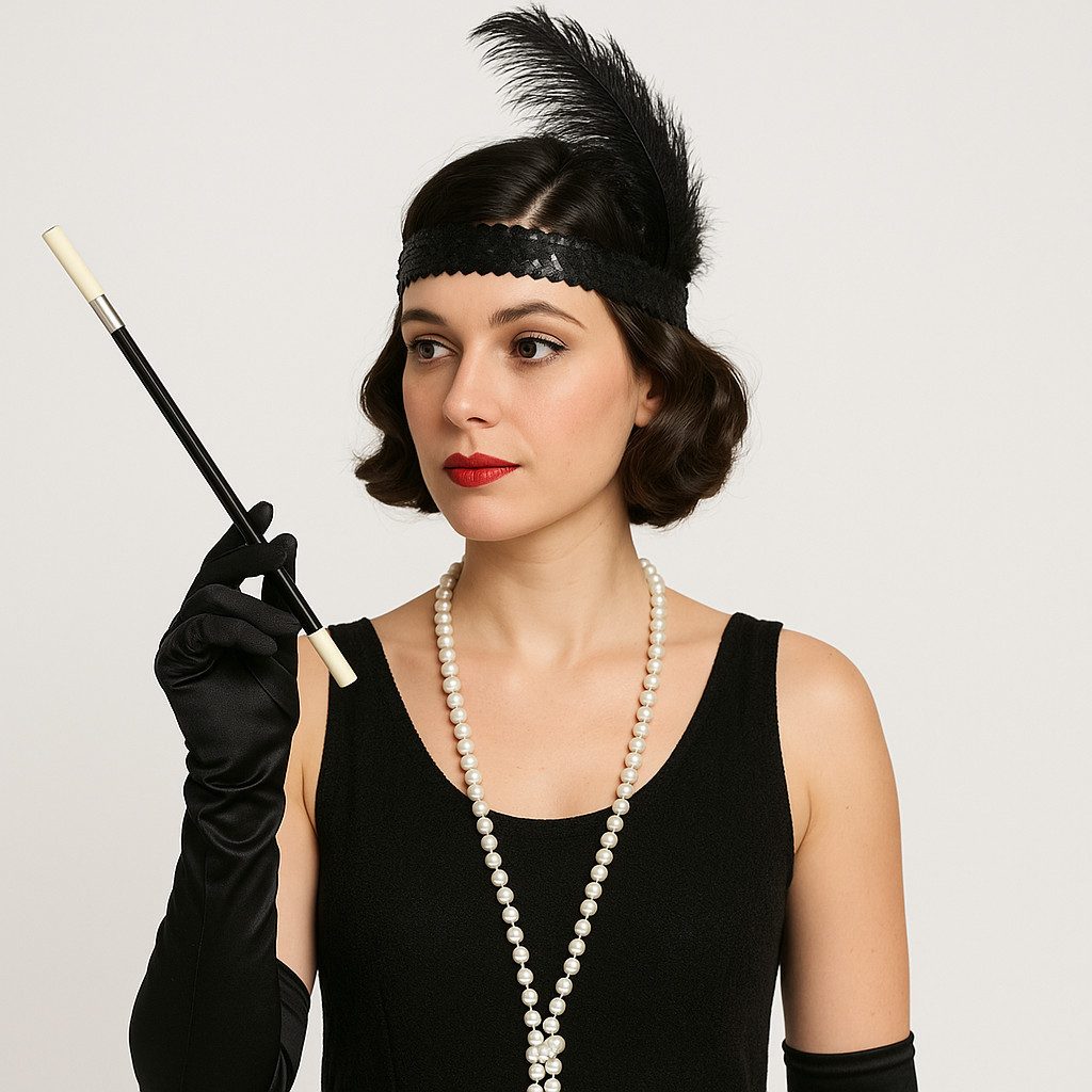 Smiffys Kostüm Zigarettenhalter schwarz Retro Accessoire für Kostüme, Elegant, retro, vielseitig