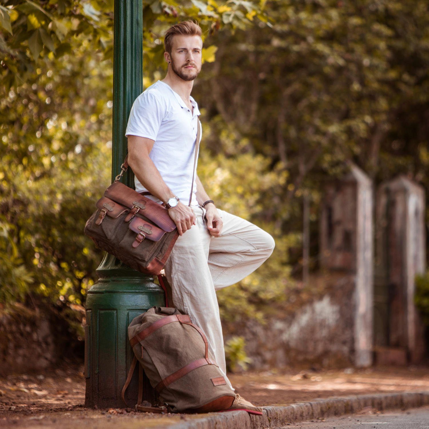 DRAKENSBERG Umhängetasche Aktentasche »Milo« Grün, Herren Schultertasche mi günstig online kaufen