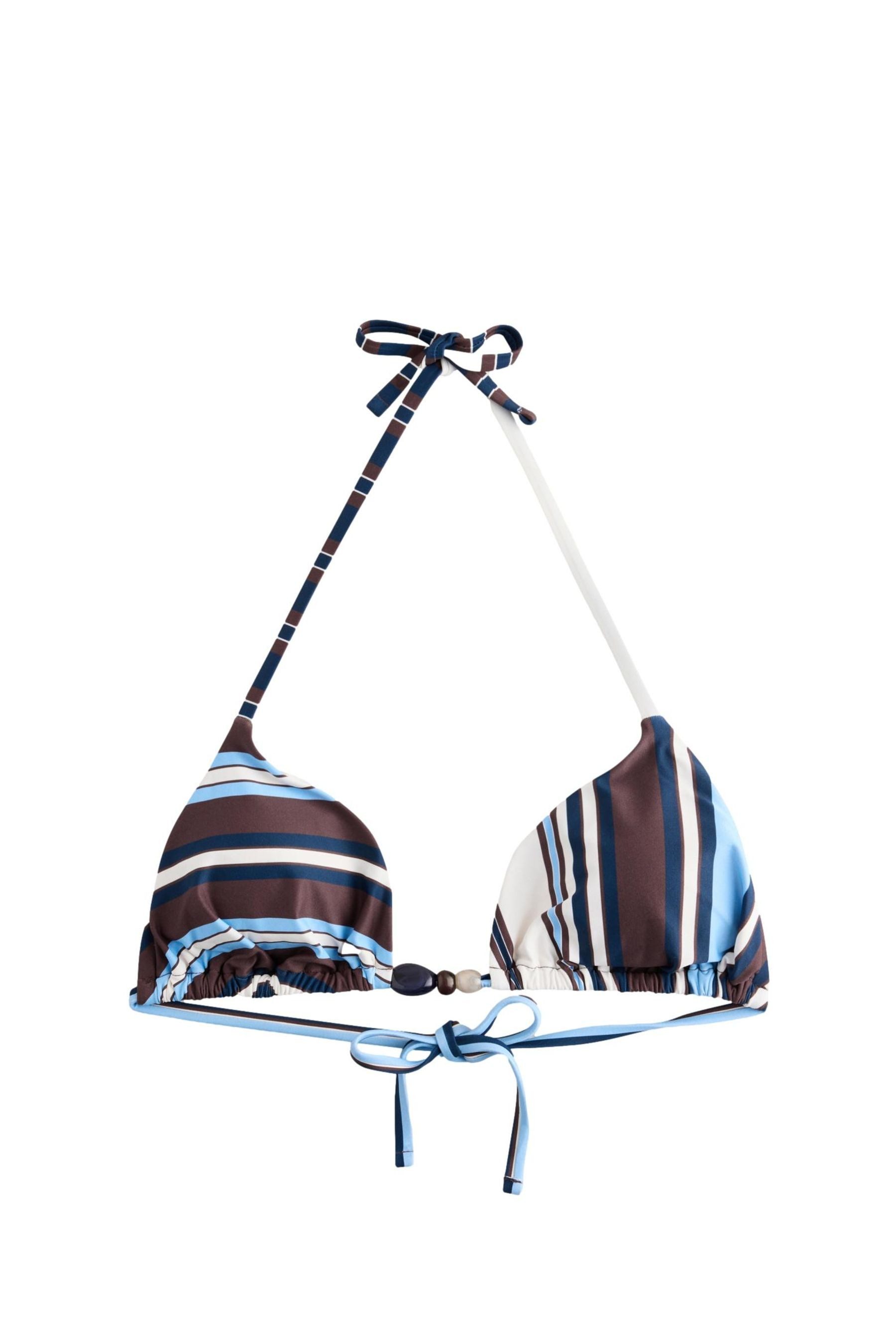 Triangel-Bikini-Top Triangel-Bikinioberteil mit Perlendetail