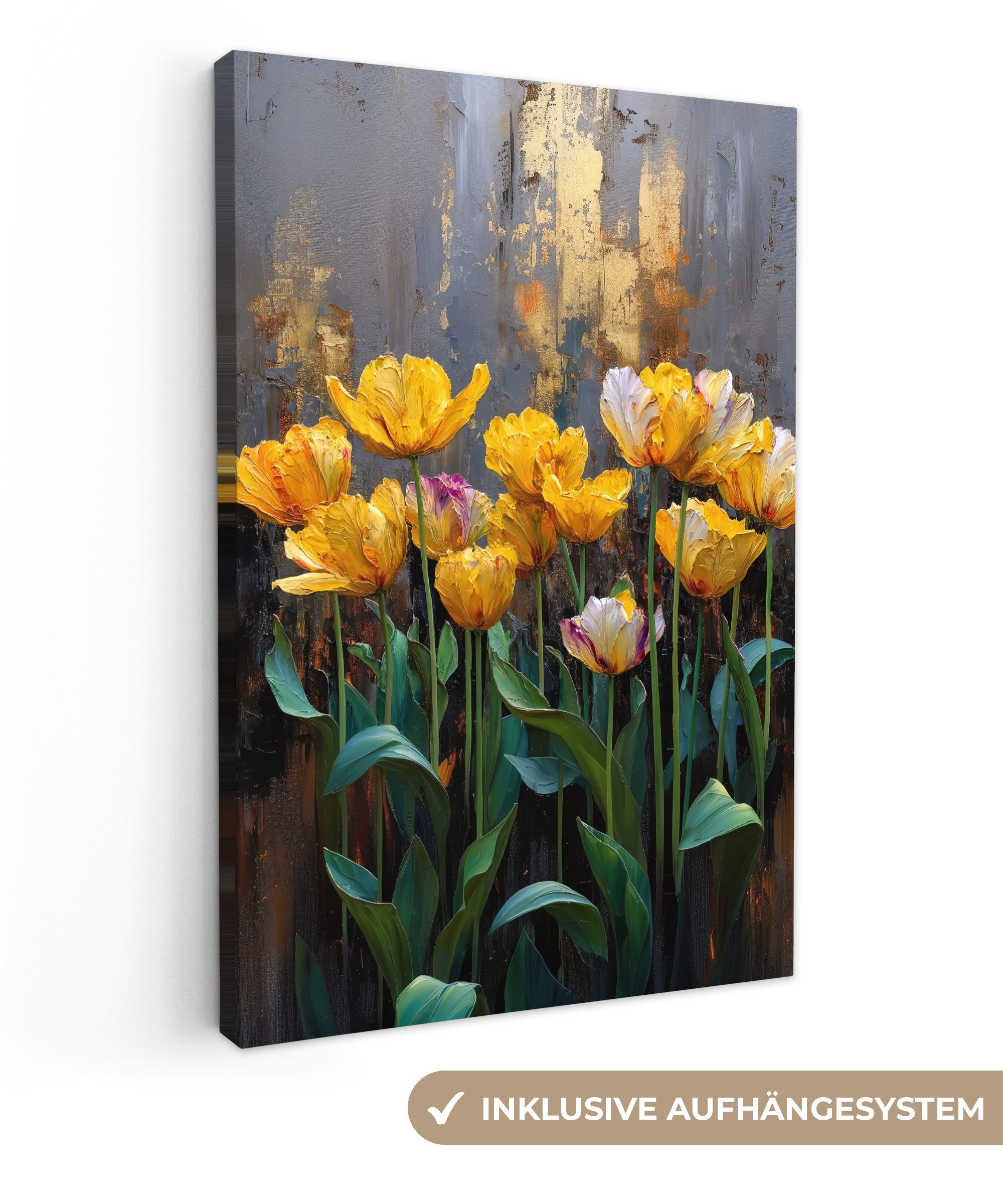 OneMillionCanvasses® Leinwandbild Tulpen - Gelb - günstig online kaufen