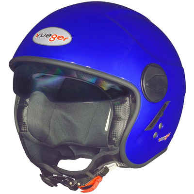 rueger-helmets Motorradhelm RF-693 Jethelm Motorradhelm Jet Motorrad Roller Bobber Helm ruegerRF-693 Dark Blue XL