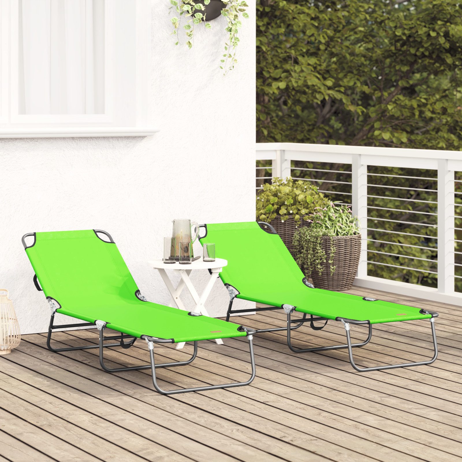 vidaXL Gartenliege Klappbare Sonnenliege 2 Stück günstig online kaufen