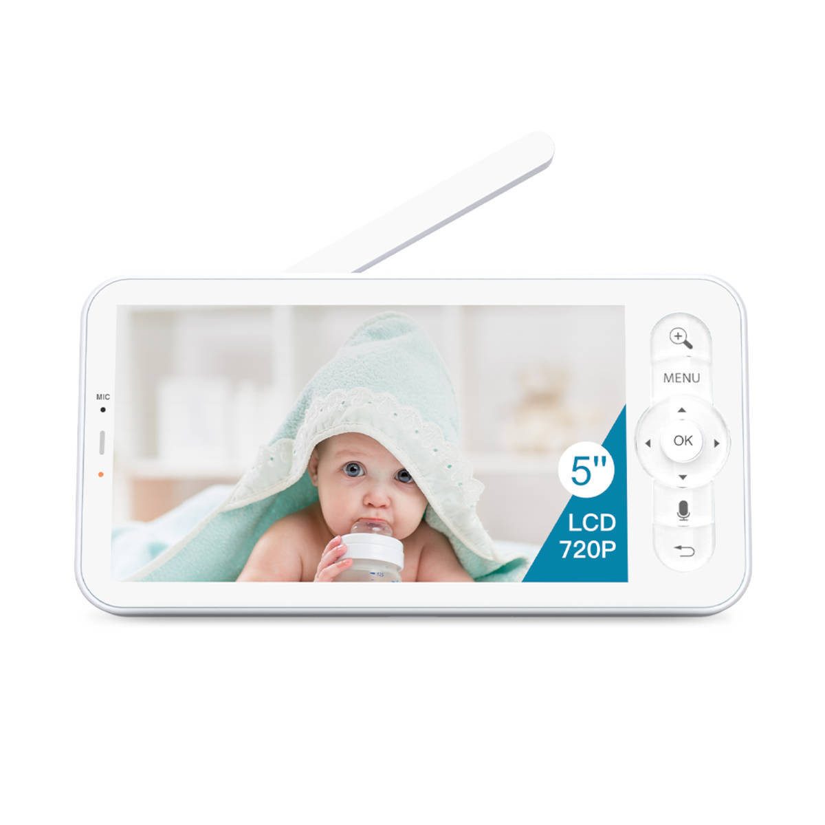 Arenti Video-Babyphone Arenti Babyphone AINanny A4 Kit Plus 12,7cm LCD, Auto-Tracking, Geräuscherkennung, Nachtlicht