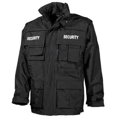 MFH Funktionsjacke Jacke, Security, schwarz, wasserdicht, antistatisch Patches