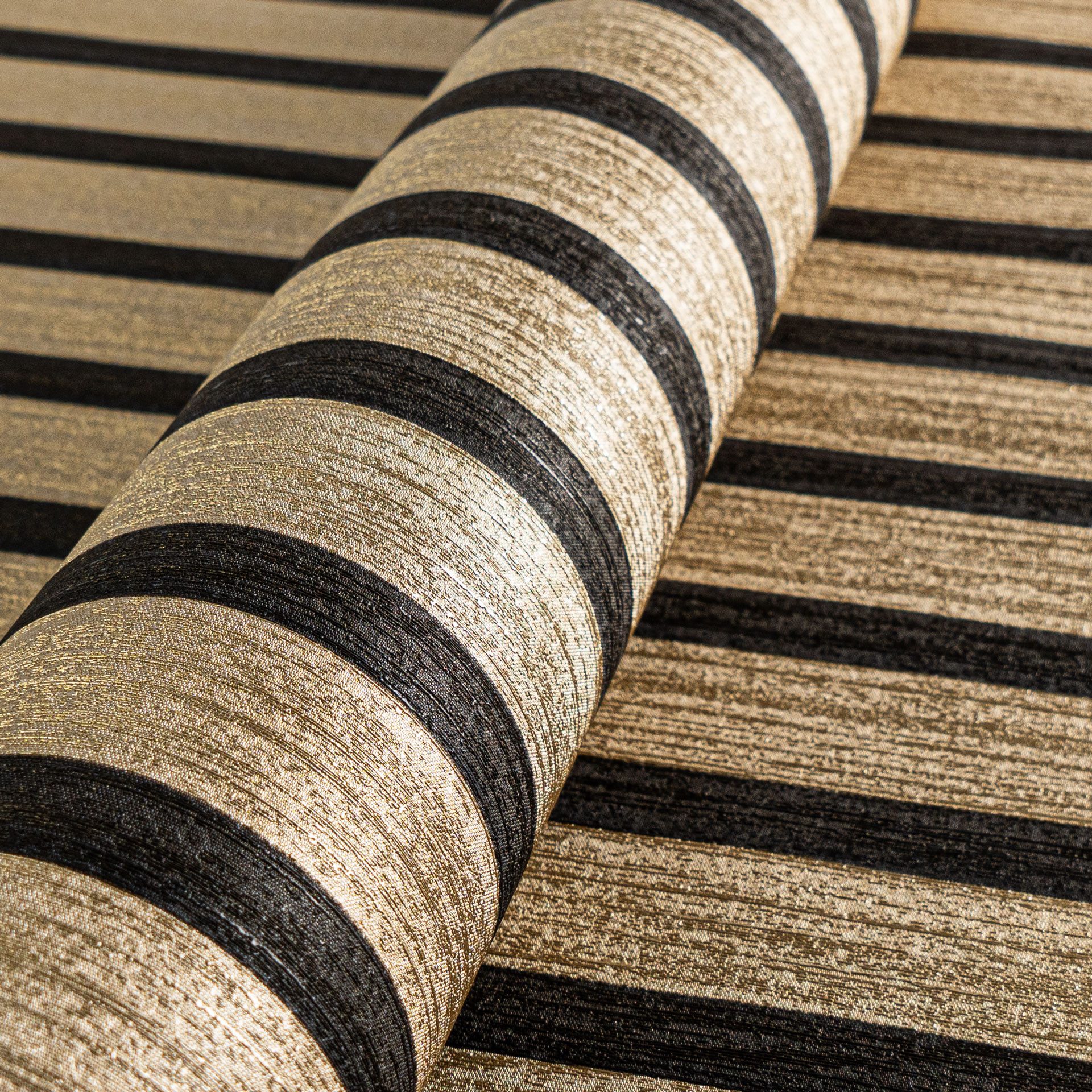 A.S. Création Vliestapete 50 Jahre AS Holzpaneele Tapete Holzoptik mit Metallic-Effekt 3D, strukturiert, leicht glänzend, (1 St), Vliestapete Wandpaneele für Schlafzimmer Küche Wohnzimmer Holzpaneele