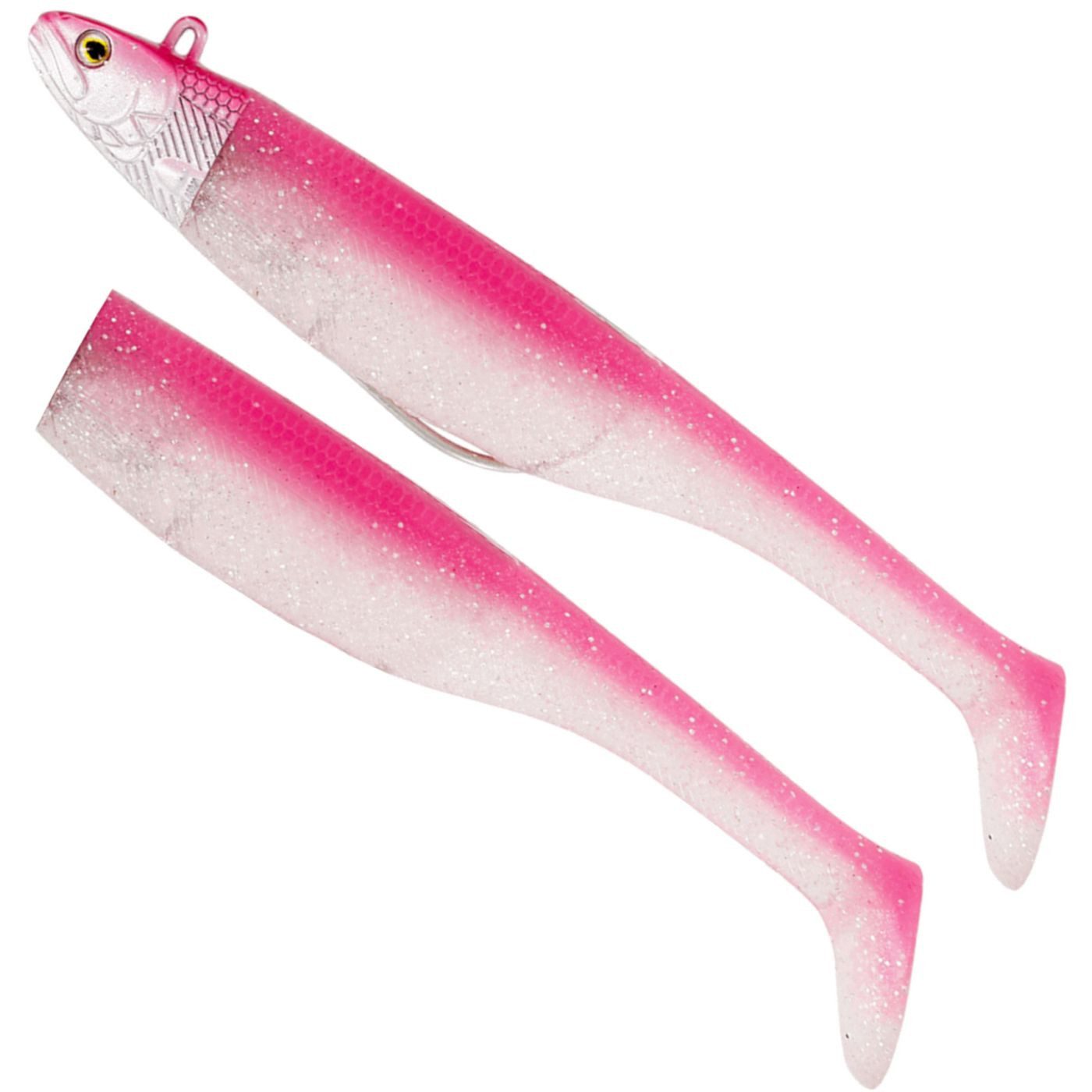 Kunstköder Westin Magic Minnow Jig 13cm 32g - 1 Jigkopf + 2 Gummifische