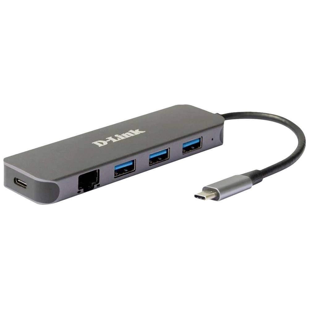 D-Link Laptop-Dockingstation 5-in-1 USB-C® Hub mit Power Delivery DUB-2334