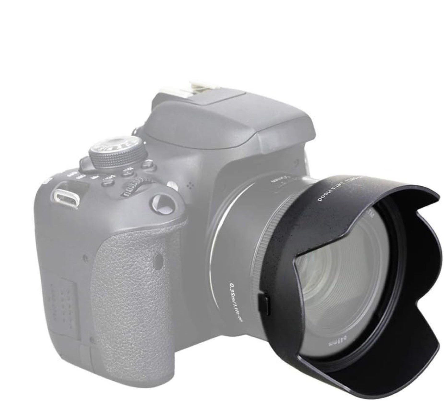 JJC Gegenlichtblende für Canon EF 50mm f/1.8 STM Tulpenform ersetzt ES-68 Gegenlichtblende