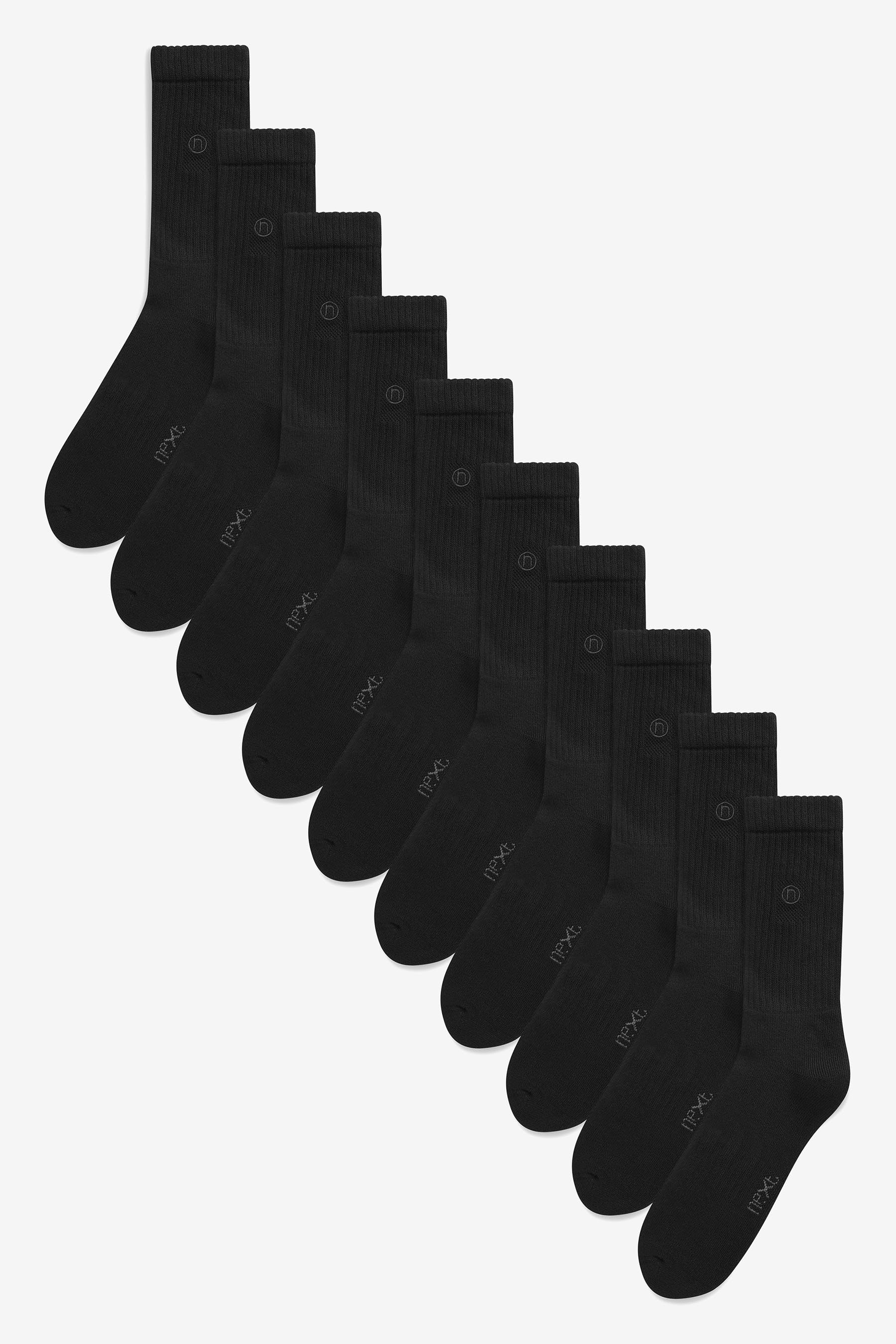 Next Kurzsocken Sportsocken, 10er-Pack (10-Paar) Black