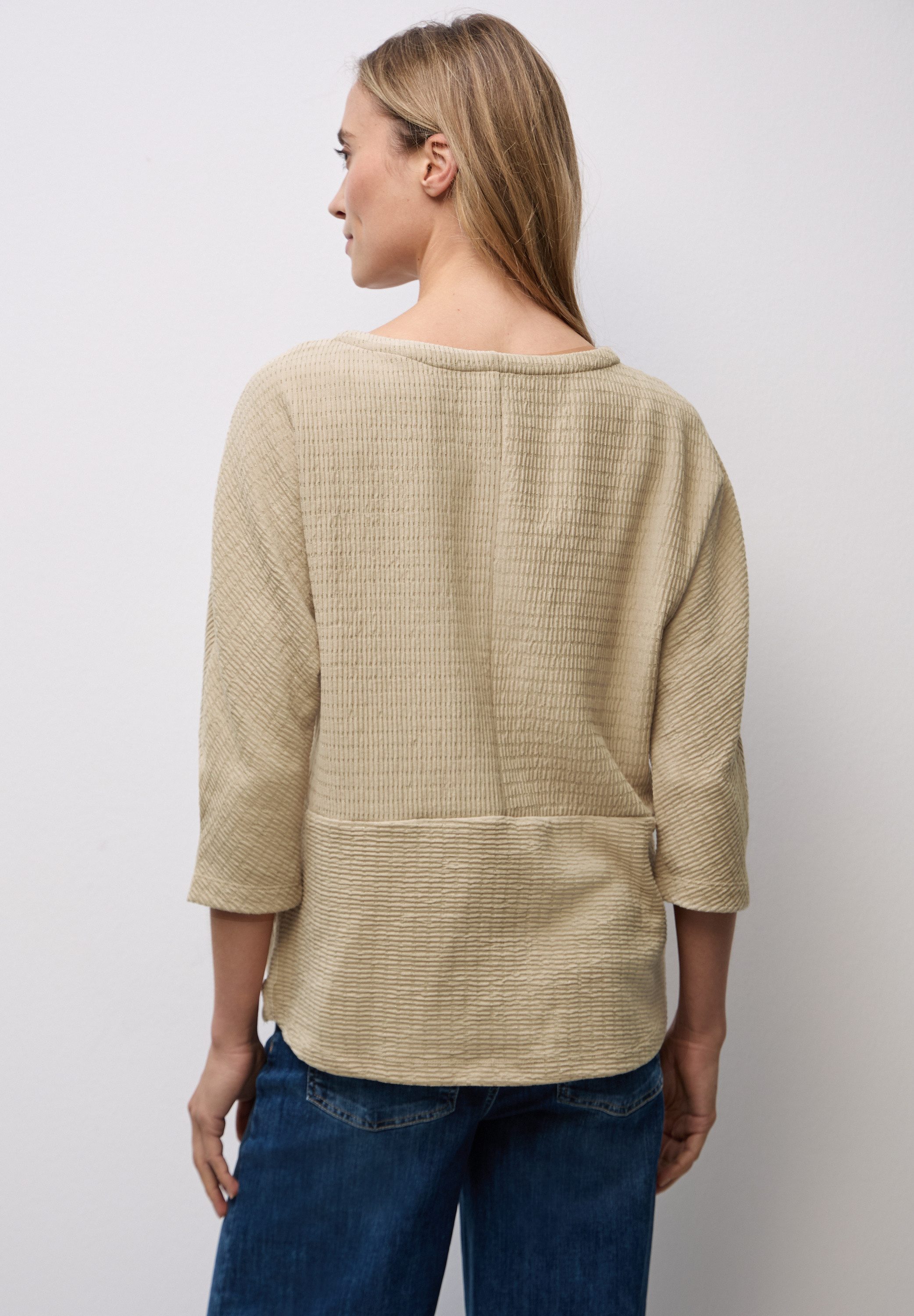 STREET ONE 3/4-Arm-Shirt aus softem Materialmix günstig online kaufen