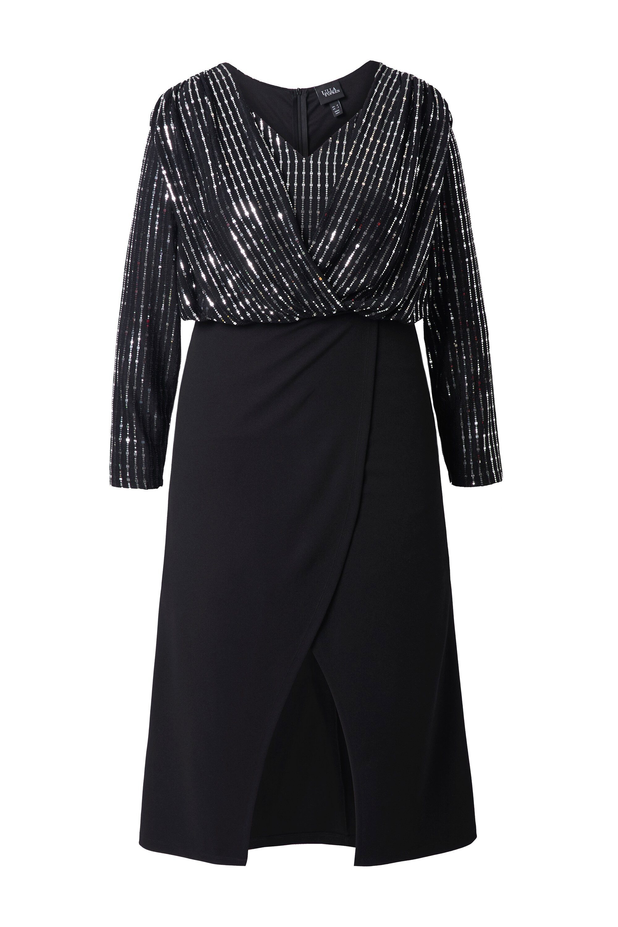 Ulla Popken Cocktailkleid Maxi-Bodyconkleid Glitzerjersey langer günstig online kaufen