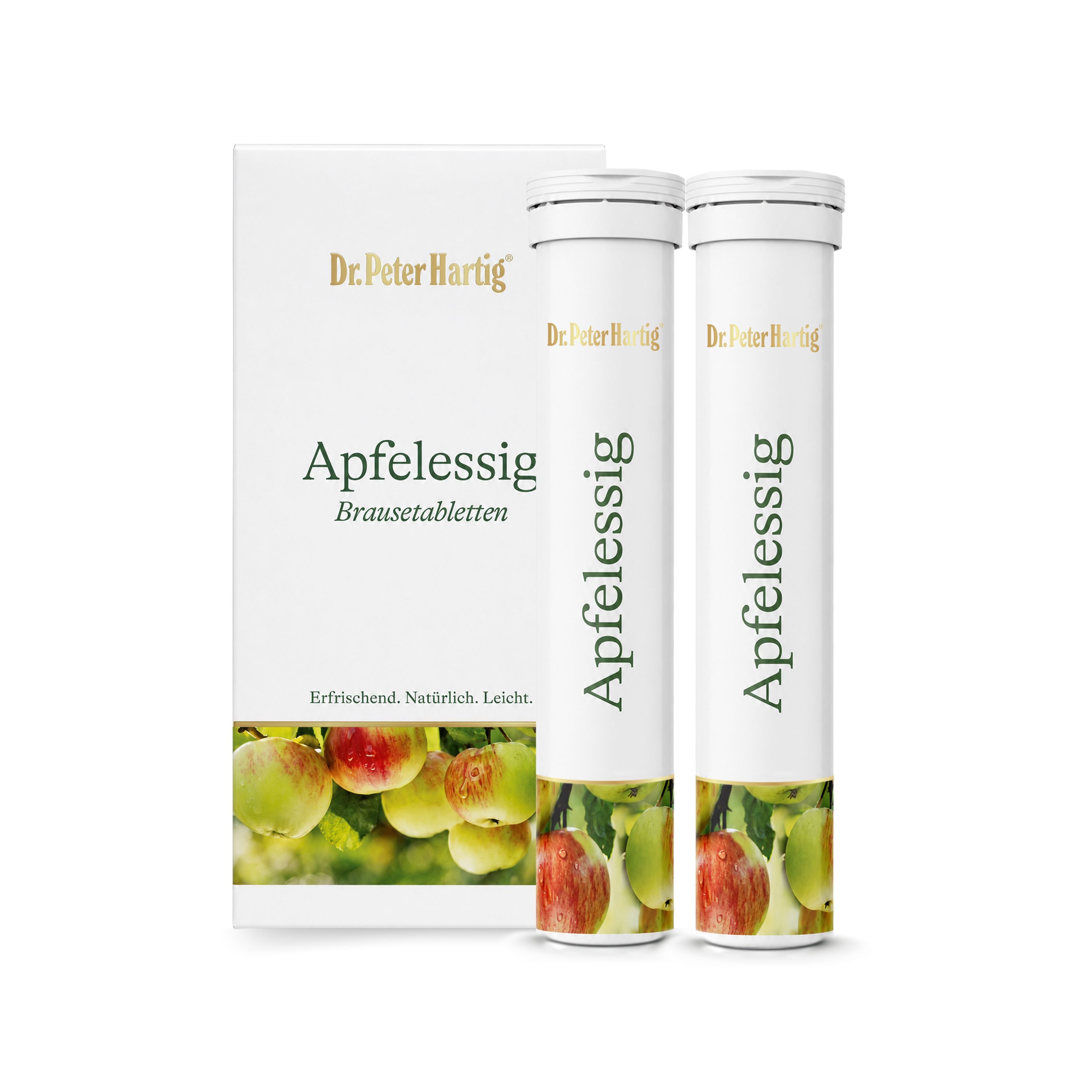 Dr. Peter Hartig Apfelessig Brausetabletten mit Inulin und Vitamin C Vegan Tablette, 40-Tages-Vorrat à 120 g