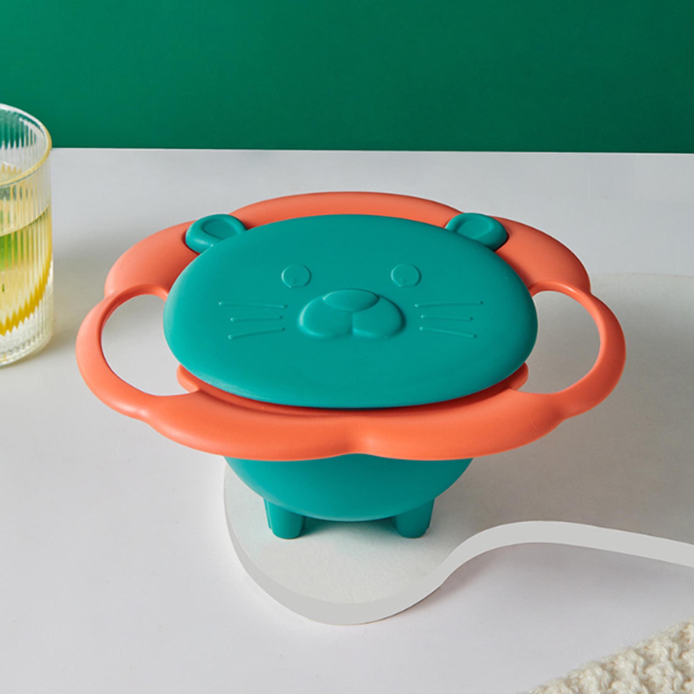 KÜLER Kinderschüssel Kippsichere Schale für Kinder, Baby-Ergänzungsgeschirr, auslaufsicher, 360-Grad-Drehung ohne Herunterfallen