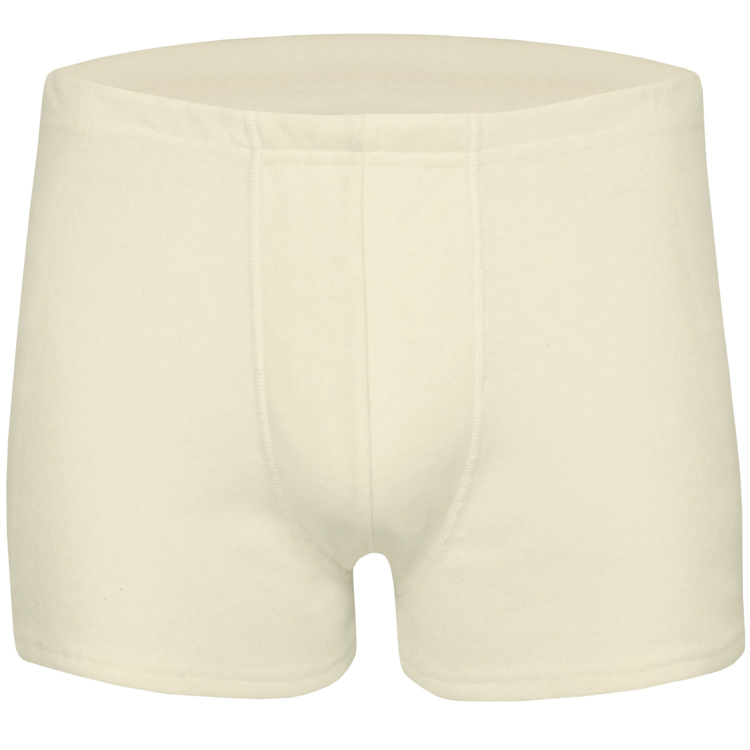 Boxershort/kurze mit wobera Eingriff Schurwolle&Seide Thermounterhose naturweiß ohne Herrenunterhose NATUR