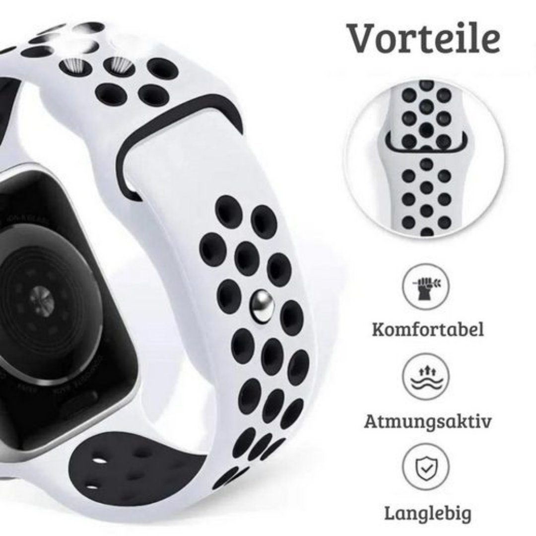 SmartUP Smartwatch-Armband für Apple Watch 11 10 9 8 7 6 5 4 3 SE Ultra Sil günstig online kaufen